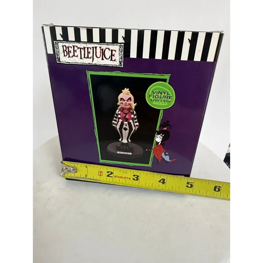 Beetlejuice CultureFly Vinyl Figure 4.5in Horror Goth Striped Suit Boxed TV 2024